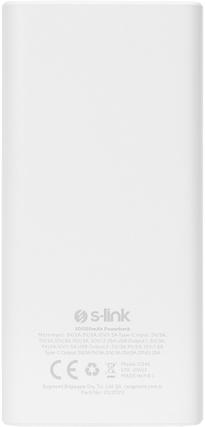 S-link G345 30000 mAh Powerbank — ürün görseli 10