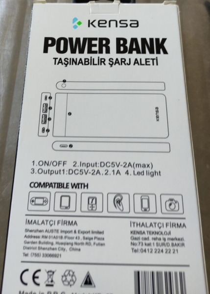 Kensa KP-37 10000 mAh Powerbank — ürün görseli 3