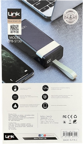 LinkTech ST30 30000 mAh Powerbank (LPB-ST30) — ürün görseli 3