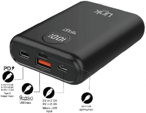 LinkTech LF10 Strong Mini 10000 mAh Powerbank — ürün görseli 2