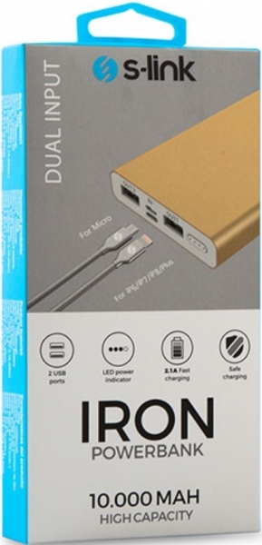 S-link IP-G11 Iron 10000 mAh Powerbank — ürün görseli 5
