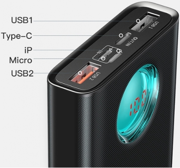 Baseus Amblight 18W 20000 mAh Powerbank (PPALL-LG0) — ürün görseli 3