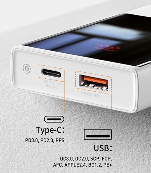 Baseus Super Mini Dijital 22.5W 10000 mAh Powerbank (PPMN-A0) — ürün görseli 3