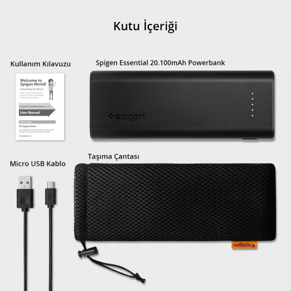 Spigen Essential F720S 20100 mAh Powerbank — ürün görseli 2
