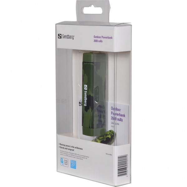 Sandberg Outdoor 2600 2600 mAh Powerbank (420-21) — ürün görseli 3