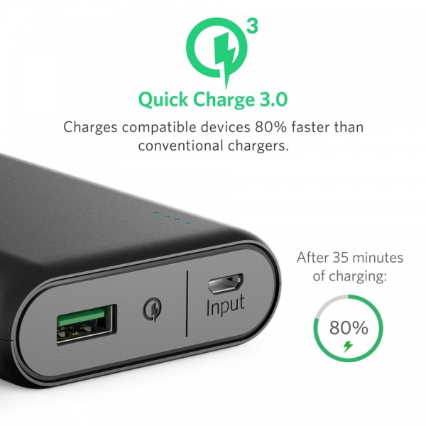 Anker PowerCore 10000 QC 10000 mAh Powerbank — ürün görseli 3