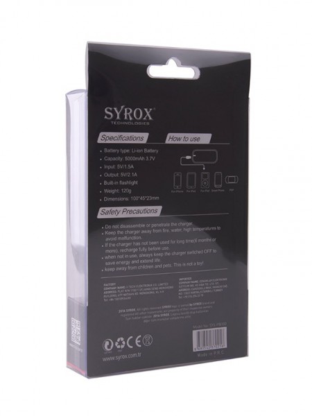 Syrox SYX-PB100 5000 mAh Powerbank — ürün görseli 9