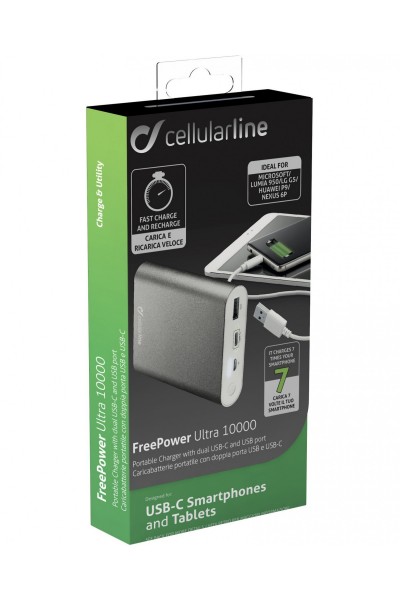 CellularLine FreePower Ultra 10000 (Type-C) 10000 mAh Powerbank (FREEPTYPEC10000D) — ürün görseli 4