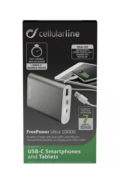 CellularLine FreePower Ultra 10000 (Type-C) 10000 mAh Powerbank (FREEPTYPEC10000D) — ürün görseli 3