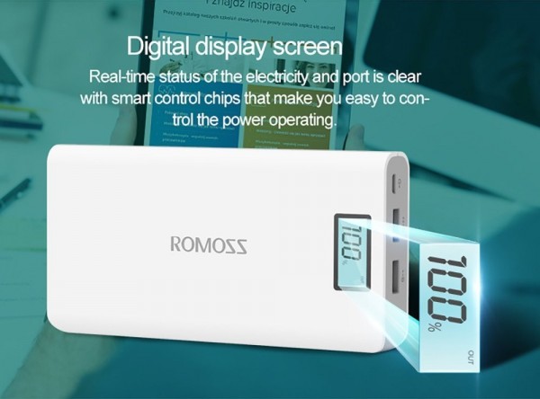 Romoss Sense 6 Plus LCD 20000 mAh Powerbank — ürün görseli 10