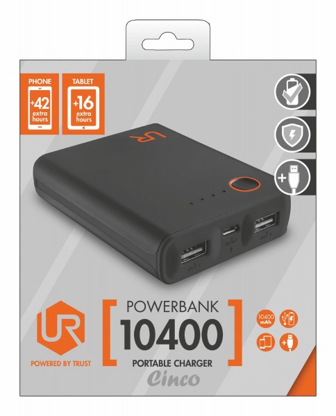 Trust Urban Revolt Cinco 10400 10400 mAh Powerbank (20495) — ürün görseli 4
