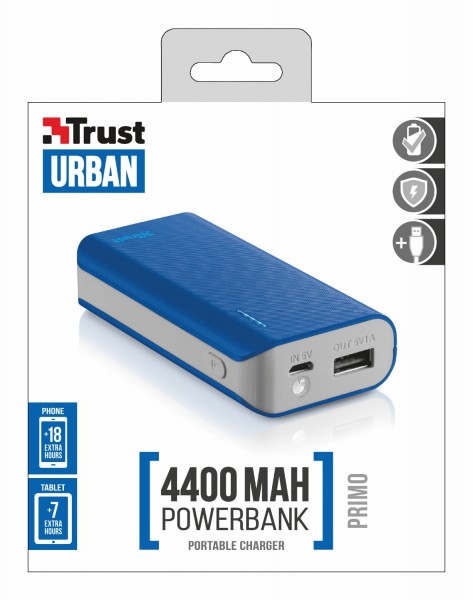 Trust Urban Primo 4400 4400 mAh Powerbank (21224) — ürün görseli 4