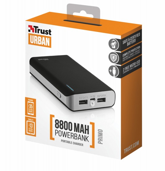 Trust Urban Primo 8800 8800 mAh Powerbank (21227) — ürün görseli 4