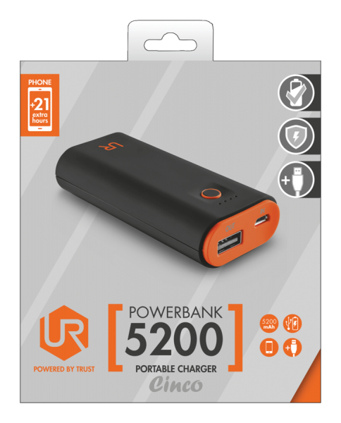 Trust Urban Revolt Cinco 5200 5200 mAh Powerbank (20509) — ürün görseli 11