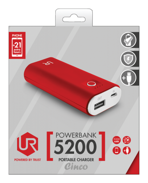 Trust Urban Revolt Cinco 5200 5200 mAh Powerbank (20509) — ürün görseli 13