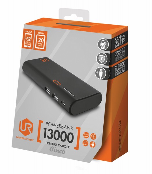 Trust Urban Revolt Cinco 13000 13000 mAh Powerbank (20496) — ürün görseli 5