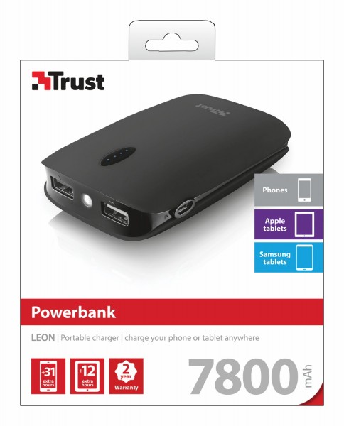 Trust Leon 7800 7800 mAh Powerbank (20615) — ürün görseli 7