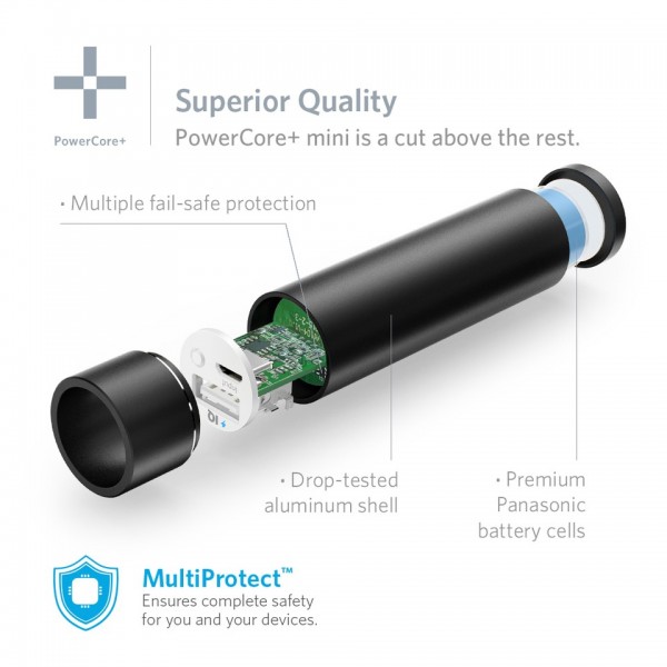Anker PowerCore+ mini 3350 mAh Powerbank — ürün görseli 7
