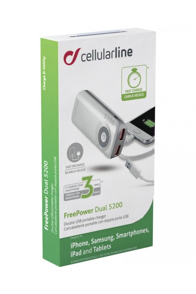 CellularLine FreePower Dual 5200 5200 mAh Powerbank (FREEPOWER5200) — ürün görseli 10