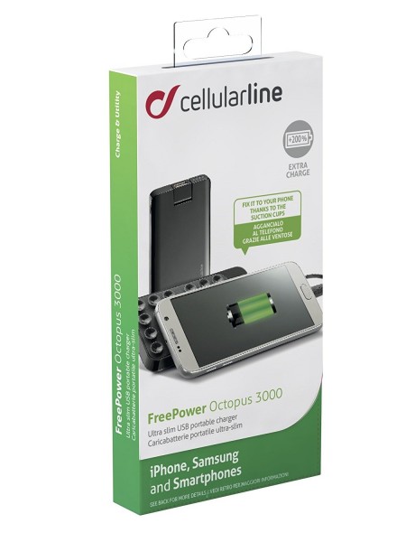 CellularLine FreePower Octopus 3000 3000 mAh Powerbank (FREEPOCTOP3000K) — ürün görseli 4