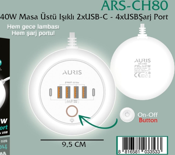 Auris ARS-CH80 40W Şarj Aleti — ürün görseli 3