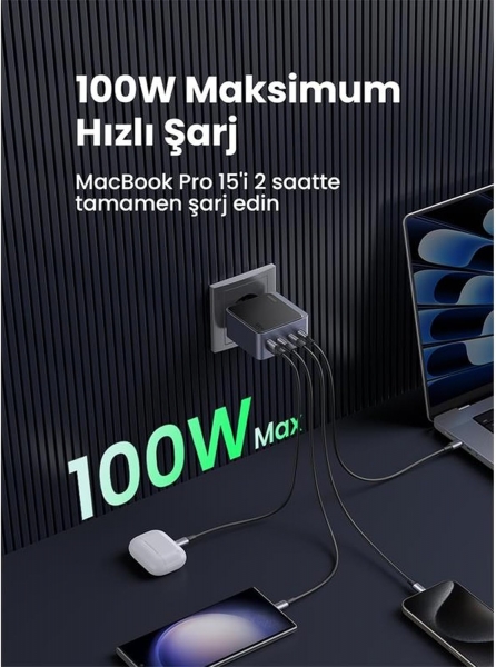 Ugreen Nexode Air 100W Şarj Aleti (35043) — ürün görseli 4