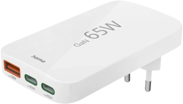 Hama Flat Mini Charger 65W Şarj Aleti (HM.201976)