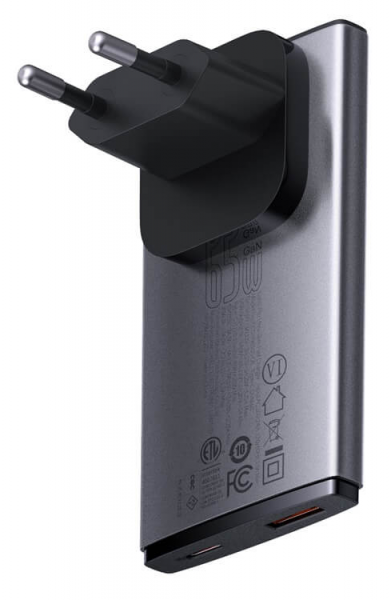 Baseus GaN5 Pro Ultra Slim 65W Şarj Aleti (CCGP150113)