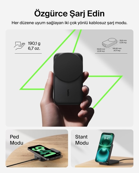 Belkin UltraCharge 3in1 Foldable Magnetic Şarj Aleti (WIZ036) — ürün görseli 11