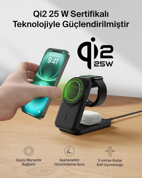 Belkin UltraCharge 3in1 Foldable Magnetic Şarj Aleti (WIZ036) — ürün görseli 12