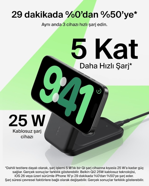 Belkin UltraCharge 3in1 Foldable Magnetic Şarj Aleti (WIZ036) — ürün görseli 8
