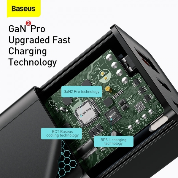 Baseus GaN2 Pro 65W Şarj Aleti (CCGAN2P-B01) — ürün görseli 6