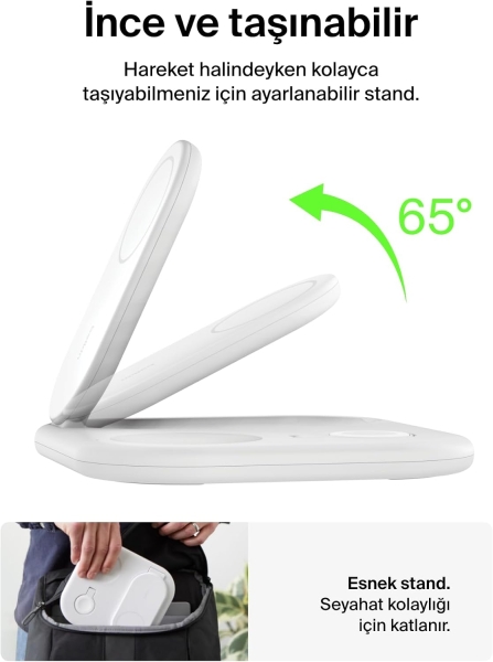 Belkin BoostCharge 3in1 Magnetic Foldable Şarj Aleti (WIZ029) — ürün görseli 8