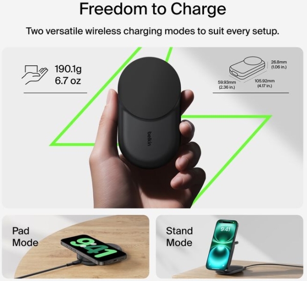 Belkin UltraCharge 3in1 Foldable Magnetic Şarj Aleti (WIZ037) — ürün görseli 7