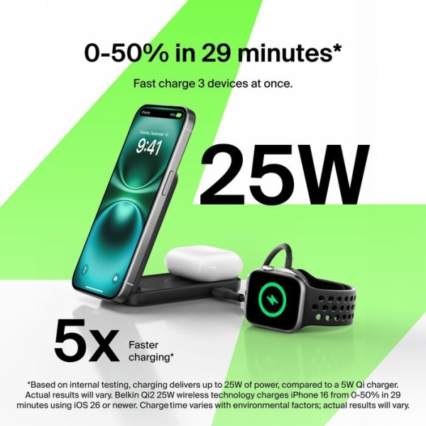 Belkin UltraCharge 2in1 Foldable Magnetic Şarj Aleti (WIZ038) — ürün görseli 4