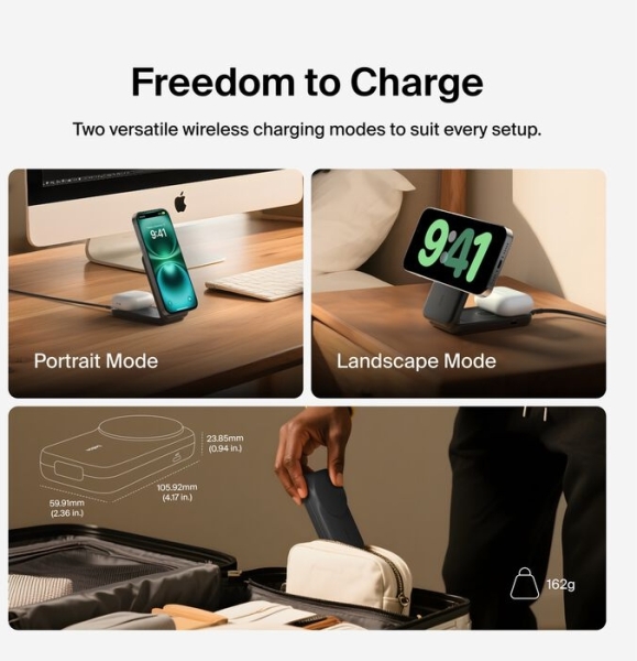 Belkin UltraCharge 2in1 Foldable Magnetic Şarj Aleti (WIZ038) — ürün görseli 8