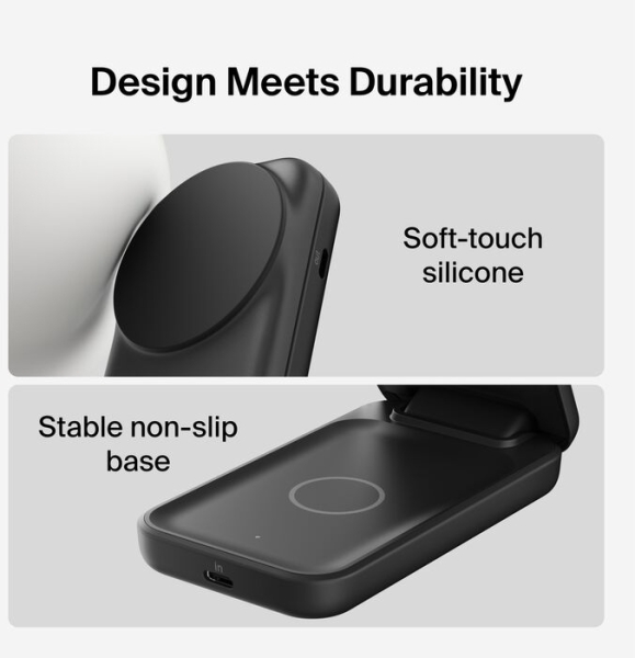 Belkin UltraCharge 2in1 Foldable Magnetic Şarj Aleti (WIZ038) — ürün görseli 7
