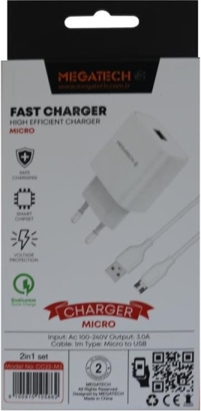 Megatech CC-01 Micro Şarj Aleti (CC22-M3) — ürün görseli 2
