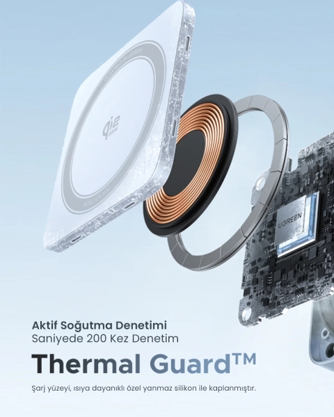 Ugreen MagFlow 2in1 Qi2 25W Şarj Aleti (55960B) — ürün görseli 6
