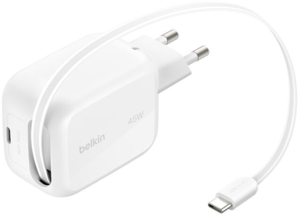 Belkin UltraCharge Retractable GaN 45W Şarj Aleti (WCH023KQ) — ürün görseli 13
