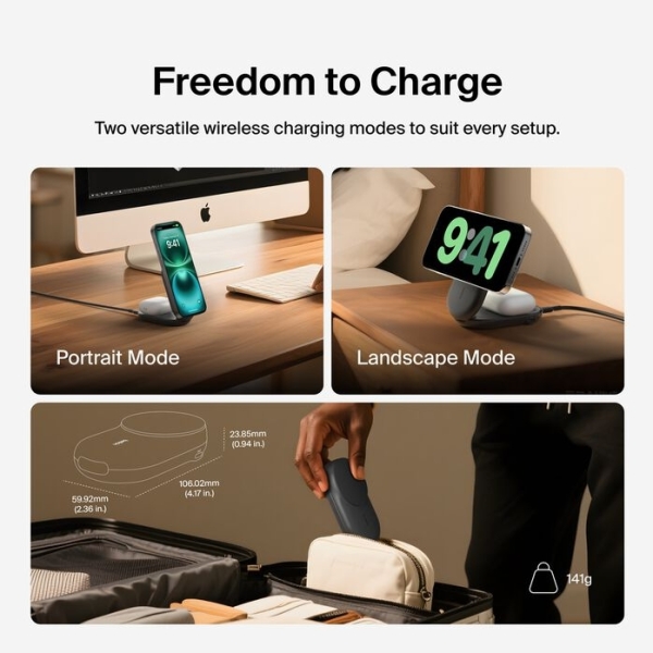 Belkin UltraCharge 2in1 Foldable Magnetic Şarj Aleti (WIZ039) — ürün görseli 10