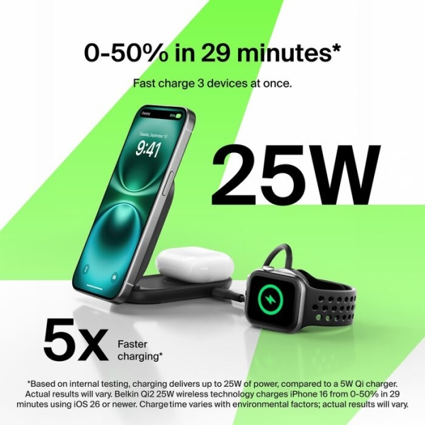 Belkin UltraCharge 2in1 Foldable Magnetic Şarj Aleti (WIZ039) — ürün görseli 7