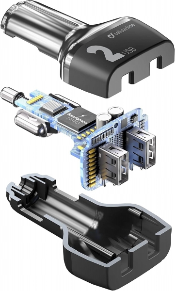 Cellularline Car Multipower 2 Şarj Aleti (CBRUSB224WK) — ürün görseli 3