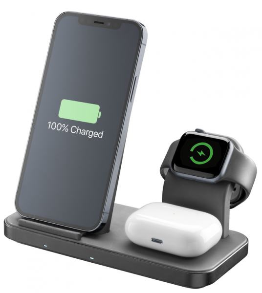 Cellularline Trio Wireless Şarj Aleti (WIRELESS3IN1IPHK) — ürün görseli 2