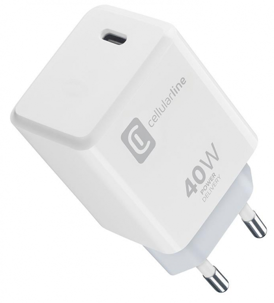 Cellularline PD USB-C ACH 40W Şarj Aleti (ACHIPHUSBCPD40WW)