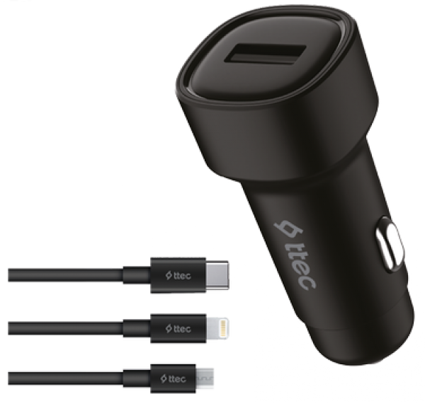 ttec 2CKS30T Şarj Aleti (USB Micro-B / USB Type-C / Lightning)