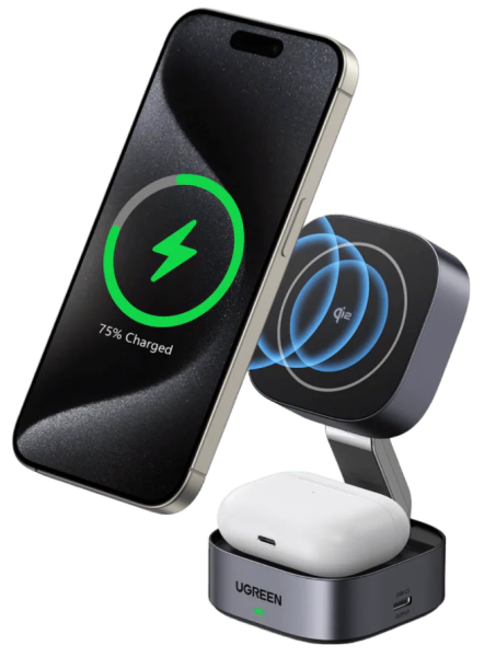 Ugreen 2 in 1 Qi2 Magnetic Foldable Charging Station Şarj Aleti (35316) — ürün görseli 2