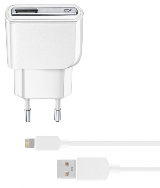 Cellularline USB Charger Kit 12W Şarj Aleti (ACHUSBMFIIPH2AW)