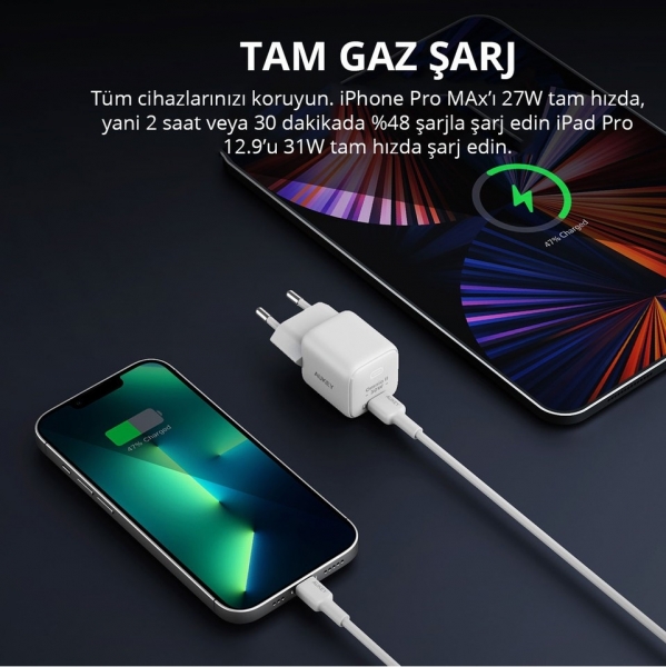 Aukey Omnia II Mini 30W Şarj Aleti (30 W) (PA-B1L) — ürün görseli 4