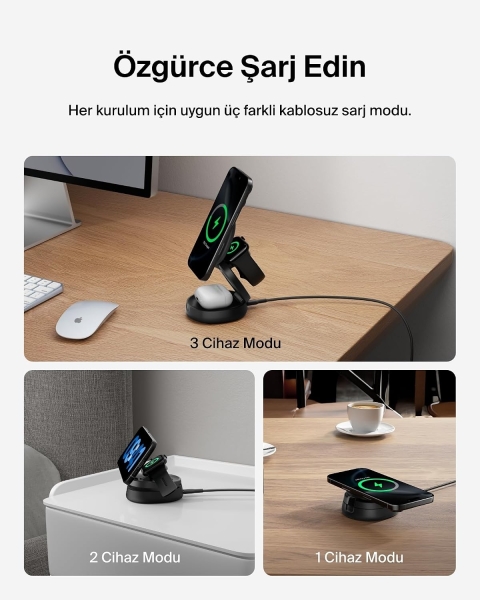 Belkin BoostCharge 3in1 Convertible Magnetic Şarj Aleti (WIZ034) — ürün görseli 8